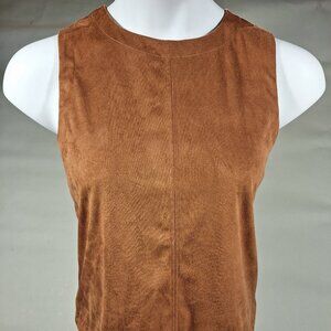 Evereve Ava Faux Suede Tank Top Size 12